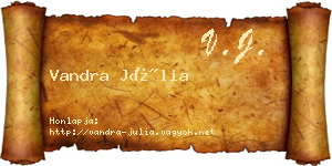 Vandra Júlia névjegykártya