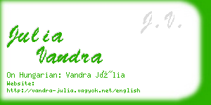 julia vandra business card